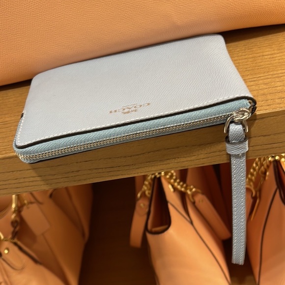 Coach Corner Zip Wristlet
Silver/POWDER BLUE - Picture 5 of 16